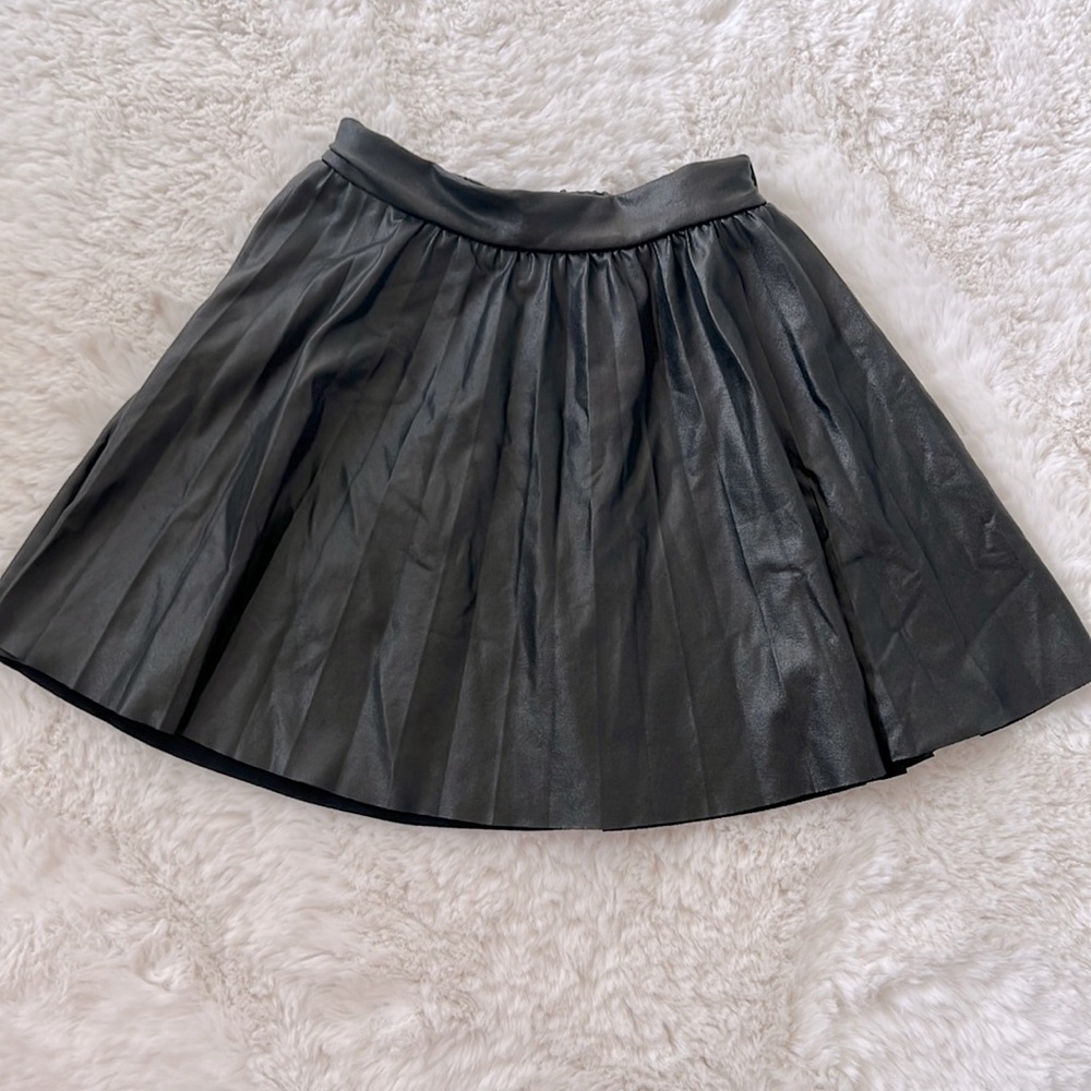 Zara girl faux leather skirt